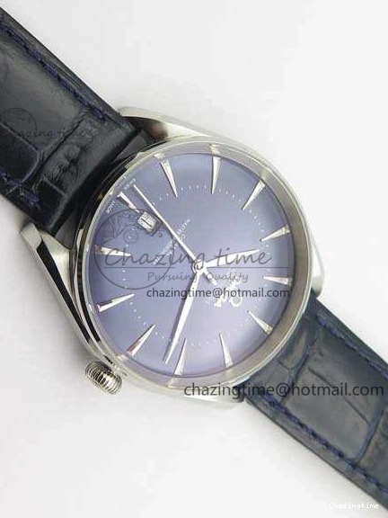 0228 Upgraded Seamaster Edizione Venezia SS Best Edition Blue Dial On Leather Strap A 8121